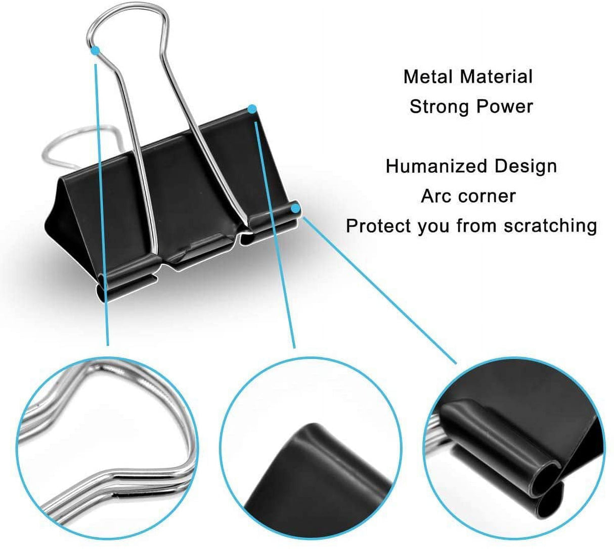 Extra Large Binder Clips Jumbo Binder Clips Big Metal Paper Clamps