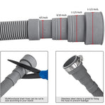 Drain Hose Extension Set Universal Washing Machine 10Ft, Include Bracket Connector and Clamps Hoses