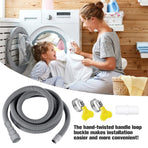 Drain Hose Extension Set Universal Washing Machine 10Ft, Include Bracket Connector and Clamps Hoses