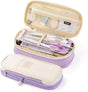 Big Capacity Pencil Pen Case Large Storage Pencil Bag Pouch Organizer (Purple) Purple
