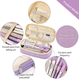 Big Capacity Pencil Pen Case Large Storage Pencil Bag Pouch Organizer (Purple) Purple
