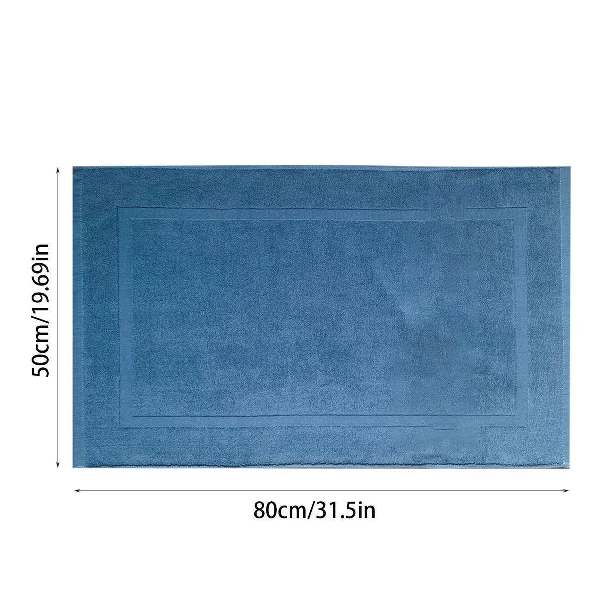 2PCS White Cotton Classic Rug Bath Mats Absorbent Cotton Hotel Spa Shower Bathtub Mats [Not A Bathroom Rug] Machine Washable Shower Bathroom Floor Towel A 1PCS & B 1PCS & C 1PCS