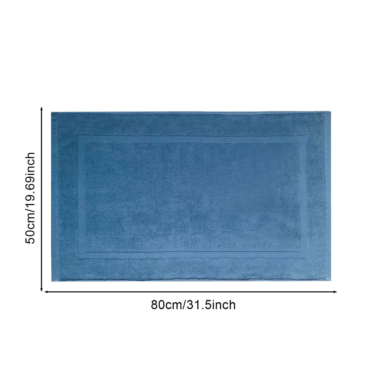 2PCS White Cotton Classic Rug Bath Mats Absorbent Cotton Hotel Spa Shower Bathtub Mats [Not A Bathroom Rug] Machine Washable Shower Bathroom Floor Towel A 1PCS & White 1PCS