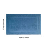 2PCS White Cotton Classic Rug Bath Mats Absorbent Cotton Hotel Spa Shower Bathtub Mats [Not A Bathroom Rug] Machine Washable Shower Bathroom Floor Towel A 1PCS & White 1PCS