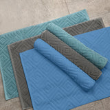 2PCS White Cotton Classic Rug Bath Mats Absorbent Cotton Hotel Spa Shower Bathtub Mats [Not A Bathroom Rug] Machine Washable Shower Bathroom Floor Towel A 1PCS & White 1PCS