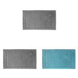 2PCS White Cotton Classic Rug Bath Mats Absorbent Cotton Hotel Spa Shower Bathtub Mats [Not A Bathroom Rug] Machine Washable Shower Bathroom Floor Towel A 2PCS & B 1PCS