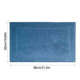 2PCS White Cotton Classic Rug Bath Mats Absorbent Cotton Hotel Spa Shower Bathtub Mats [Not A Bathroom Rug] Machine Washable Shower Bathroom Floor Towel A 2PCS & C 1PCS