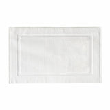 2PCS White Cotton Classic Rug Bath Mats Absorbent Cotton Hotel Spa Shower Bathtub Mats [Not A Bathroom Rug] Machine Washable Shower Bathroom Floor Towel C-White