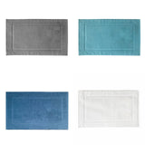 2PCS White Cotton Classic Rug Bath Mats Absorbent Cotton Hotel Spa Shower Bathtub Mats [Not A Bathroom Rug] Machine Washable Shower Bathroom Floor Towel G-White 1PCS & A 1PCS & B 1PCS & C 1PCS