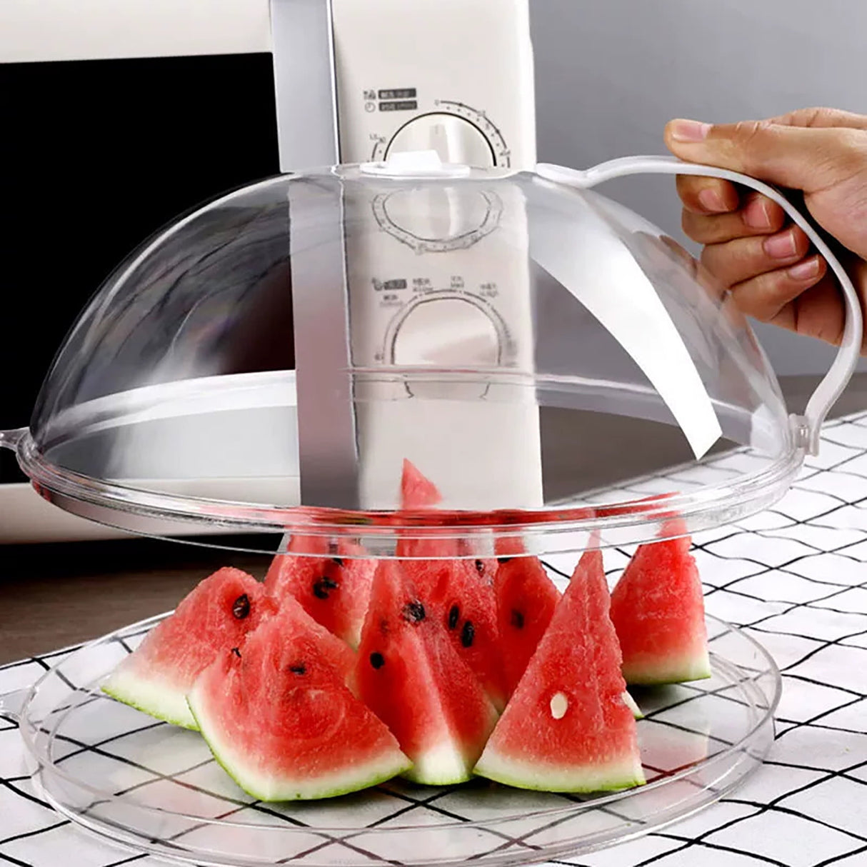 Mesh Food Covers Microwave Cover Dome Tent Bakery Dessert Microwave Splatter Guard Picnic Food Net Food Cover Home Food Protective Cover Home Food Cover Display Cover Cake,9.05in*9.05in 23x9.5cm Silver