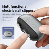 Smart Nail Clippers, Electric Toenail Clippers for Seniors and Babies, 2026 3-in-1 Electric Nail Clippers and Polisher (with LED Light, USB Port, and Nail Clipper Storage Case) (Black) White