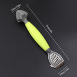 Green Stainless Steel 3-in-1 Citrus Zester & Juicer – Multi-Functional Lemon Grater, Peeler & Juicing Tool with Soft Grip Handle for Oranges, Limes & Grapefruit