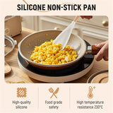 Multifunction Spatula Cooking Spoon, Multi Function Spatula Spoon, Silicone Cooking for Kitchen, 2 in 1 Multi Function Spoon, For Cook and Serving (Black, L) Black - Front View