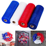 Clearance 4 Rolls Poly Burlap Deco Mesh 10 Inch Wide Decorative Ribbon Wrapping Home Door Wreath Decoration DIY Crafts Making