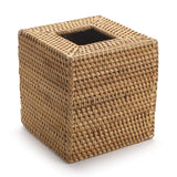 Rattan Tissue Box Cover Square, Hand Woven Wicker Tissue Holder, 5.5 x 5.5 X 5.7 inch, Natural