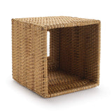 Rattan Tissue Box Cover Square, Hand Woven Wicker Tissue Holder, 5.5 x 5.5 X 5.7 inch, Natural - 45-Degree Angle