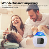 Alarm Clock, Kids Sleep Clock Starry Sky Night Light Star Projection Clock, Music Digital Clock with Backlight LED Night Light Calendar & Thermometer for Kids Boys Girls Children Bedroom Party