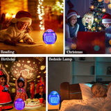 Alarm Clock, Kids Sleep Clock Starry Sky Night Light Star Projection Clock, Music Digital Clock with Backlight LED Night Light Calendar & Thermometer for Kids Boys Girls Children Bedroom Party