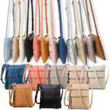 Small Crossbody Purses for Women Multi Pocket Travel Bag Over The Shoulder with Extra Long Strap - Beige Brown