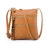Small Crossbody Purses for Women Multi Pocket Travel Bag Over The Shoulder with Extra Long Strap - Beige Brown