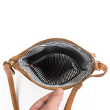 Small Crossbody Purses for Women Multi Pocket Travel Bag Over The Shoulder with Extra Long Strap - Beige Brown - Rear View