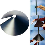 Squirrel Proof Baffle 12/14/16/18 Inches Wide Squirrel Protection for Bird Feeders Anti-Rust Galvanized Steel Hangable Baffle, Protects Bird Houses from Squirrels 14" Black