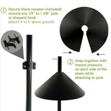Squirrel Proof Baffle 12/14/16/18 Inches Wide Squirrel Protection for Bird Feeders Anti-Rust Galvanized Steel Hangable Baffle, Protects Bird Houses from Squirrels 14