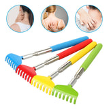 Retractable Telescoping Back Scratchers Stainless Steel with Non Slip Handle Extends 27 Inches Assorted Colors 4-pack Blue,Yellow,Red,Green