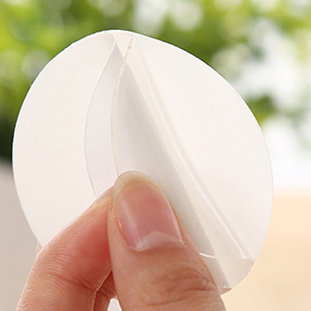 10Pcs Double-Sided Adhesive Stickers, Round Clear, Waterproof Silicone Fixing Adhesives, Suction Cup Auxiliary