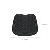 Car Seat Cushion, Driver Seat Cushion with Comfort Memory Foam & Non-Slip Rubber Bottom, Car Seat Pad Works with 95% of Vehicles and Office Chair or Home 17.3" x 18.9" Black
