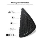 Car Seat Cushion, Driver Seat Cushion with Comfort Memory Foam & Non-Slip Rubber Bottom, Car Seat Pad Works with 95% of Vehicles and Office Chair or Home 17.3" x 18.9" Black