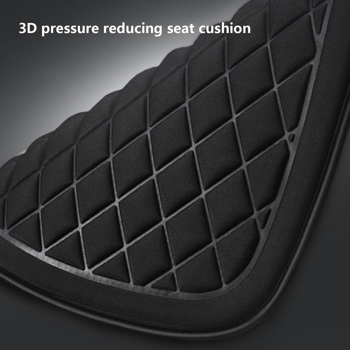 Car Seat Cushion, Driver Seat Cushion with Comfort Memory Foam & Non-Slip Rubber Bottom, Car Seat Pad Works with 95% of Vehicles and Office Chair or Home 17.3" x 18.9" Black