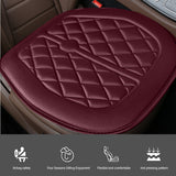 Car Seat Cushion, Driver Seat Cushion with Comfort Memory Foam & Non-Slip Rubber Bottom, Car Seat Pad Works with 95% of Vehicles and Office Chair or Home 48x48cm/18.89x18.89 inches Coffee