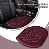 Car Seat Cushion, Driver Seat Cushion with Comfort Memory Foam & Non-Slip Rubber Bottom, Car Seat Pad Works with 95% of Vehicles and Office Chair or Home 48x48cm/18.89x18.89 inches Red - 45-Degree Angle