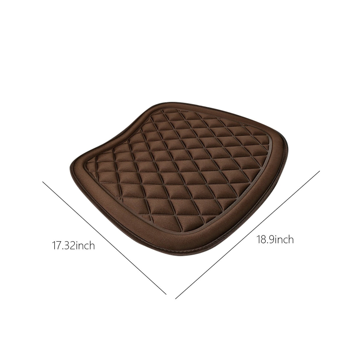 Car Seat Cushion, Driver Seat Cushion with Comfort Memory Foam & Non-Slip Rubber Bottom, Car Seat Pad Works with 95% of Vehicles and Office Chair or Home 44x48cm/17.32x18.9 inches Wine