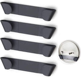 Pan Lid Holder, Pot Lid Organizer for Cabinet Door, Pan Pot Cover Holder for Kitchen, Set of 4