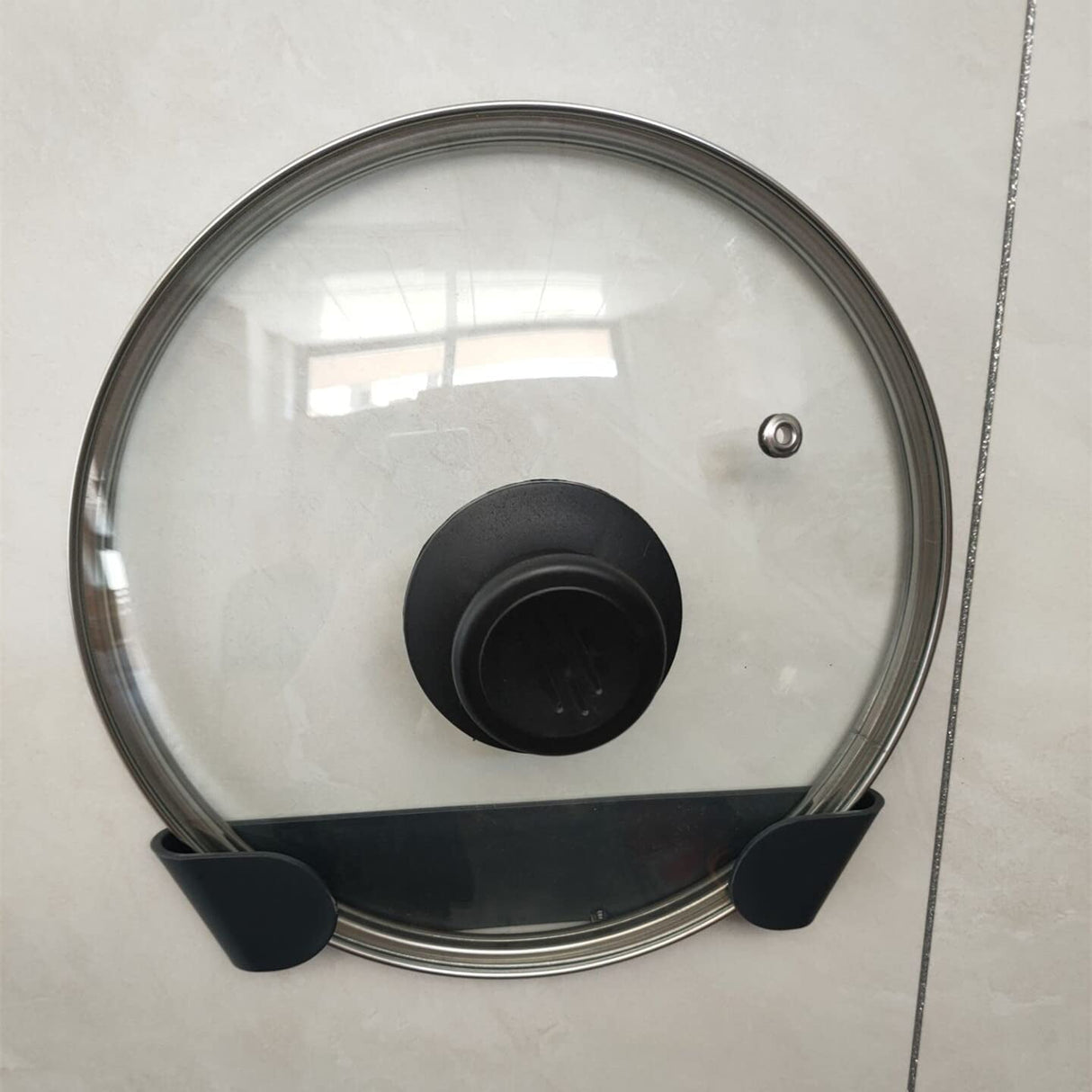 Pan Lid Holder, Pot Lid Organizer for Cabinet Door, Pan Pot Cover Holder for Kitchen, Set of 4