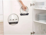 Pan Lid Holder, Pot Lid Organizer for Cabinet Door, Pan Pot Cover Holder for Kitchen, Set of 4