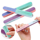 7 Way Nail File and Buffer Block Nail Buffering Files 7 Steps Washable Emery Boards Professional Manicure Tools Random Color-1PC