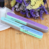 7 Way Nail File and Buffer Block Nail Buffering Files 7 Steps Washable Emery Boards Professional Manicure Tools Random Color-1PC