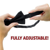 Formal Black Casino & Poker Dealer Pre-tied Adjustable Bow Tie