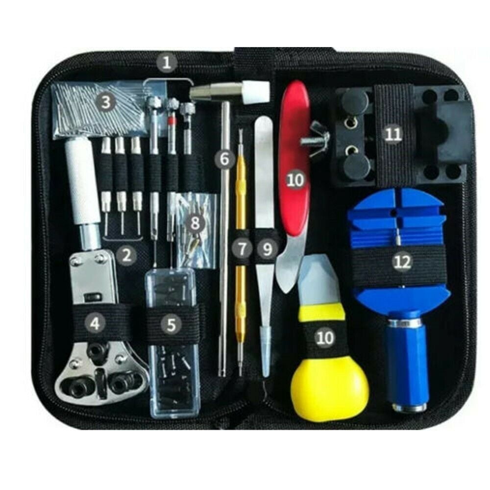 Lightweight Watch Repair Tools & Kits with Carrying Case & Hammer, 147 Pieces