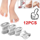 Silicone Gel Toe Separator Orthotics Bunion Toes Spacer Pain Reliever 12Pcs