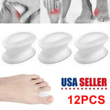 Silicone Gel Toe Separator Orthotics Bunion Toes Spacer Pain Reliever 12Pcs