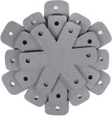 Pot Pan Protectors, Set of 12 and 4 Different Sizes, Larger & Thicker Pan Pot Separator Pads for Stacking and Protecting Your Cookware Cyan Gray
