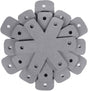 Pot Pan Protectors, Set of 12 and 4 Different Sizes, Larger & Thicker Pan Pot Separator Pads for Stacking and Protecting Your Cookware Cyan Gray