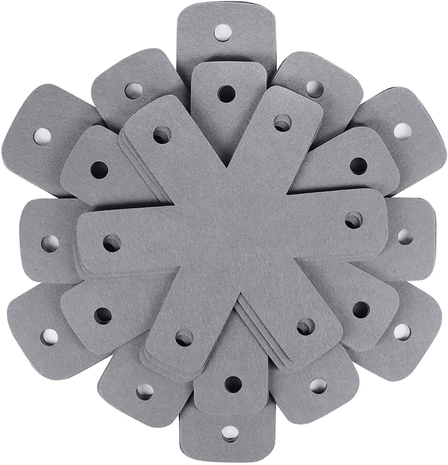 Pot Pan Protectors, Set of 12 and 4 Different Sizes, Larger & Thicker Pan Pot Separator Pads for Stacking and Protecting Your Cookware Cyan Gray