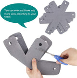 Pot Pan Protectors, Set of 12 and 4 Different Sizes, Larger & Thicker Pan Pot Separator Pads for Stacking and Protecting Your Cookware Cyan Gray - Low Angle