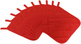 5Pcs Kitchen Pot Holders Set Heat Resistant Pure Cotton Potholders Kit Trivets Large Coasters Hot Pads Pot Holders for Everyday Cooking and Baking by 6.5 x 6.5 Inch Red - 45-Degree Angle