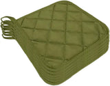 5Pcs Kitchen Pot Holders Set Heat Resistant Pure Cotton Potholders Kit Trivets Large Coasters Hot Pads Pot Holders for Everyday Cooking and Baking by 6.5 x 6.5 Inch Sage